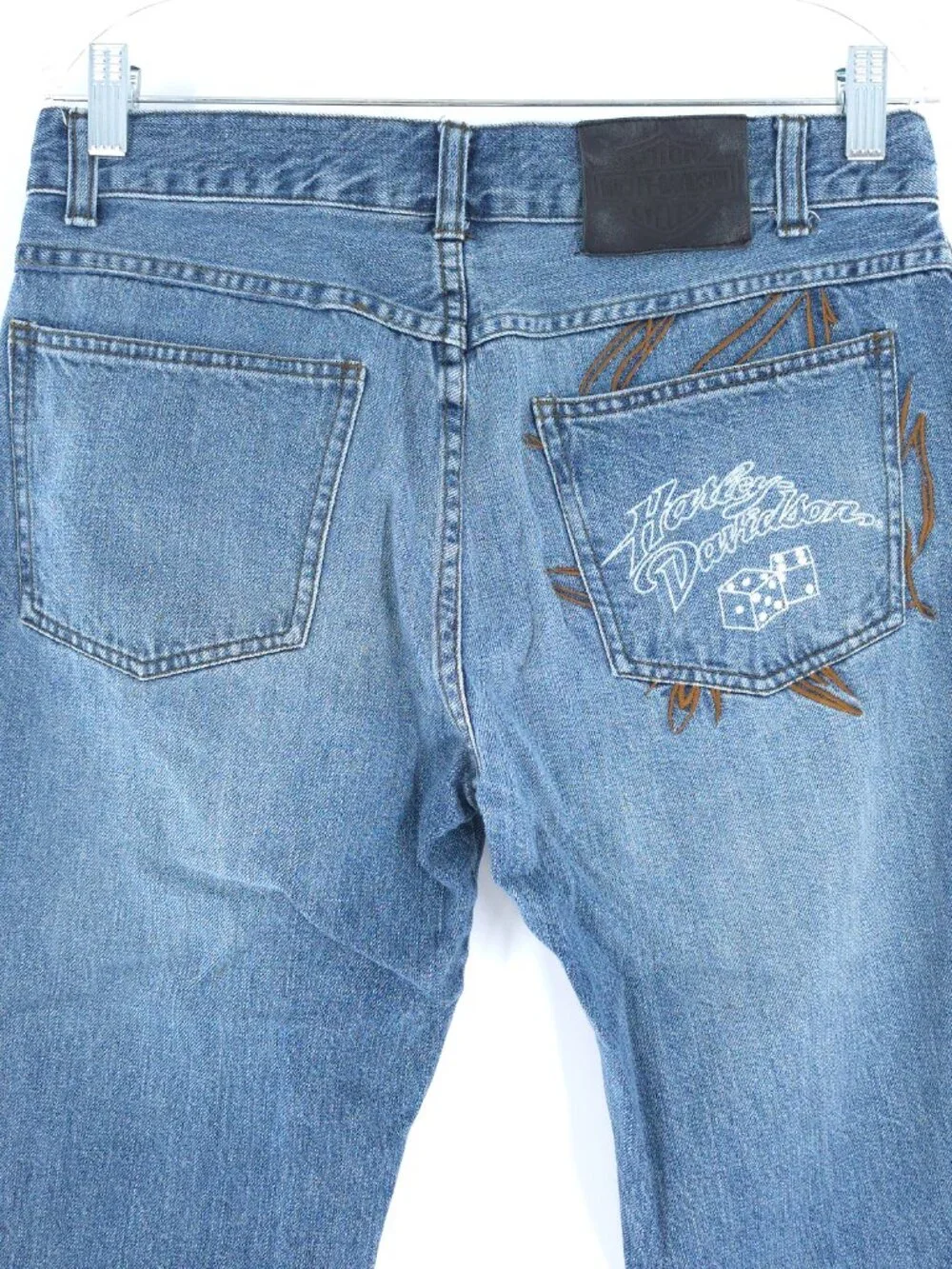 Harley-Davidson Women Jean 100% Cotton Mid Rise Color Blue Size 10(30x30)